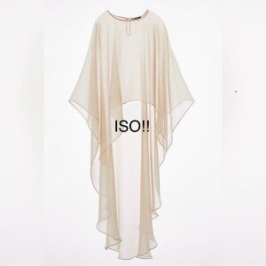 ISO!! Zara asymmetic gauze cape! NOT FOR SALE!